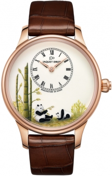 Buy this new Jaquet Droz Les Ateliers d'Art Petite Heure Minute Enamel Painting 39mm J005013202 PANDA midsize watch for the discount price of £21,721.00. UK Retailer.
